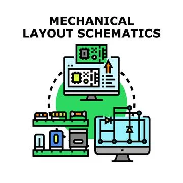 Electronic product development designing and engineering schematics layout イラスト素材