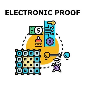 Electronic proof of digital transaction and secure data exchange イラスト素材