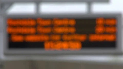 Electronic Public Transport Sign Stock Footage 79773298