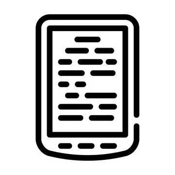 Electronic read book gadget line icon vector illustration Stock Illustration