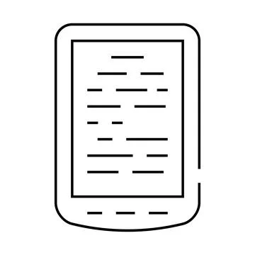 Electronic read book gadget line icon vector illustration Stock Illustration