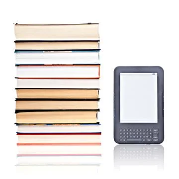 Electronic reader of books Stock Photos