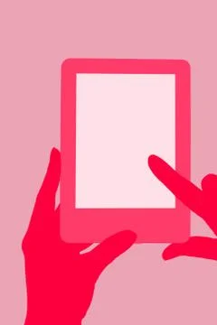 Electronic reader. Stock Illustration