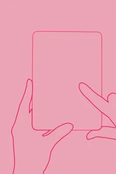 Electronic reader. Stock Illustration