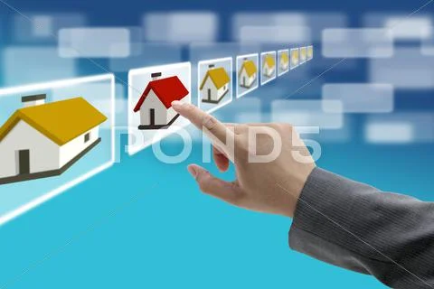 Electronic real estate commerce Stock Illustration