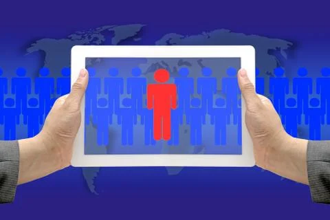 Electronic recruitment process Stock Illustration