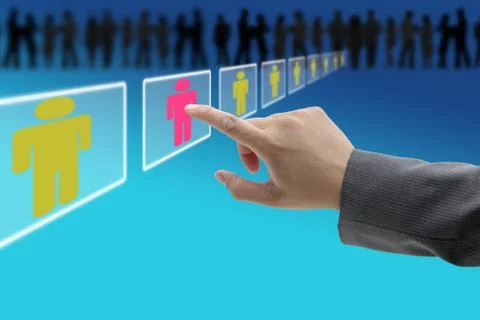 Electronic recruitment workforce Stock Illustration