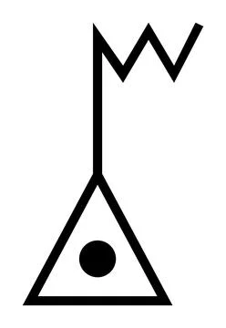 Electronic reference point, Japanese map symbol Stock Illustration
