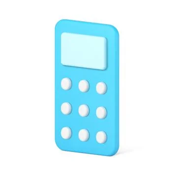Electronic remote control 3d icon. Blue digital device for communication wi.. イラスト素材