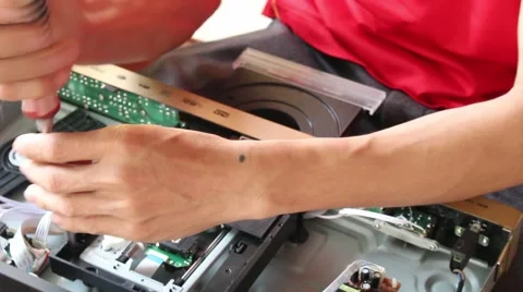 Electronic repair Video stock 49699376