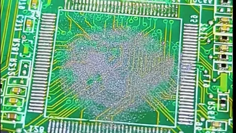 Electronic Repair: IC Chip Replacement on Motherboard Stock Footage 333436119