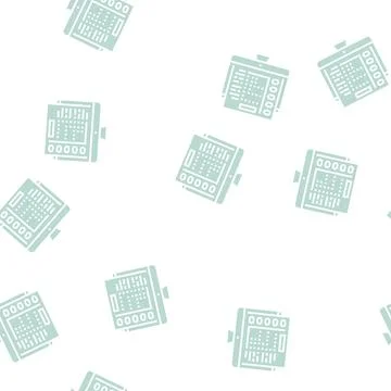 Electronic report glyph seamless pattern 스톡 일러스트
