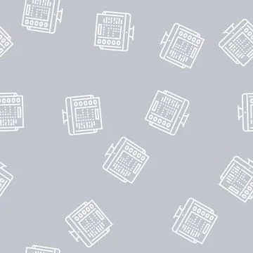 Electronic report line seamless pattern Illustrazione stock