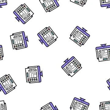Electronic report vector seamless pattern Stock Illustration