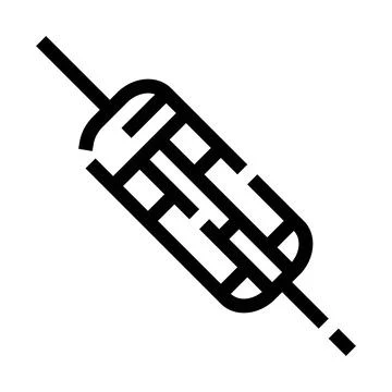 Electronic resistor component creating circuit current resistance Stock Illustration