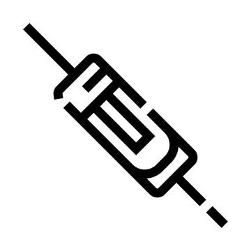 Electronic resistor component creating circuit resistance icon Stock Illustration
