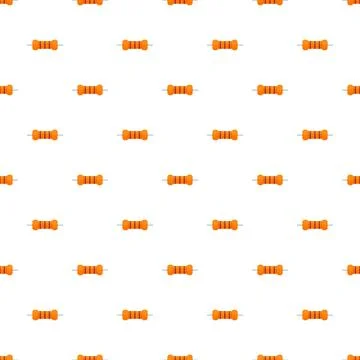 Electronic resistor components creating seamless pattern background Stock Illustration