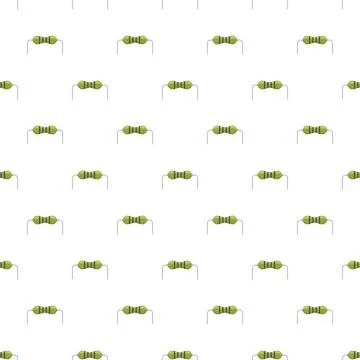 Electronic resistors creating a seamless engineering pattern background Illustrazione stock