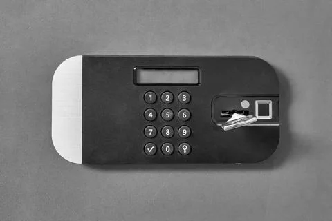 Electronic safe lock with numeric keypad. Stock Photos