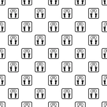 Electronic scale pattern, simple style Illustrazione stock