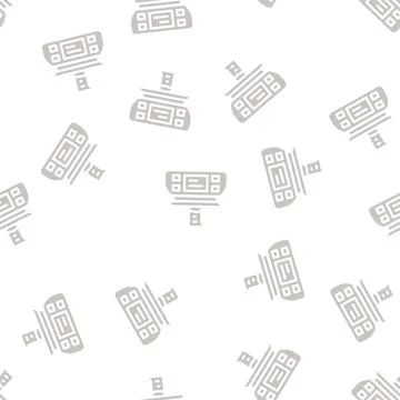 Electronic scale for vaccine glyph vector seamless pattern イラスト素材
