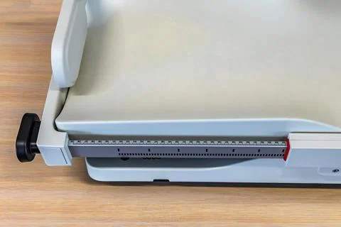 Electronic scale for weighing babies Stock Photos