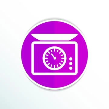 Electronic scales icon isolated square floor bathroom Stock Illustration