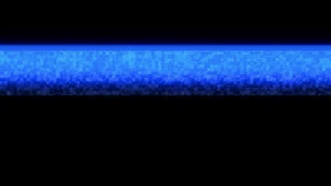 Electronic scan line animation glowing blue glitch effects and digital distortio Stock Footage 340479311