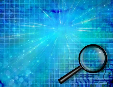 Electronic search Stock Illustration