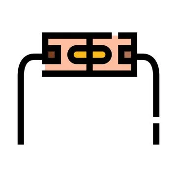 Electronic semiconductor component for alternating current applications Stock Illustration