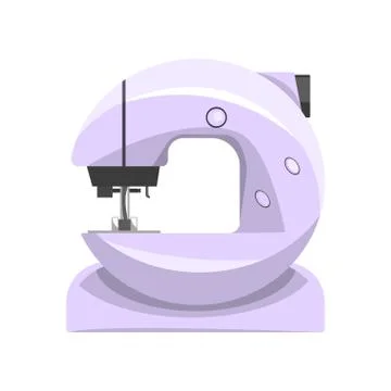 Electronic sewing machine, modern equipment of dressmaker vector Illustration on Stock Illustration