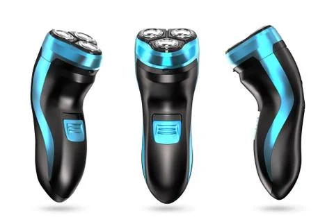Electronic shaver mockup set Illustrazione stock