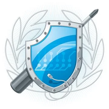 Electronic shield Stock-Illustration