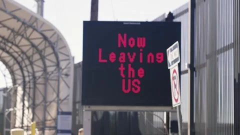 Electronic Sign the Customs and Border Protection Stock Footage 267522835