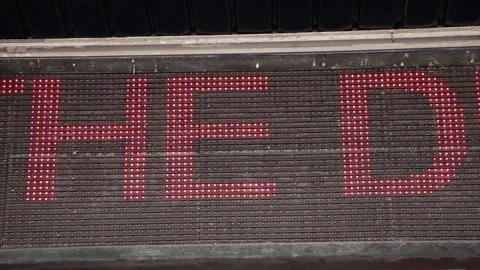 Electronic sign good luck on the draw tonight caption writing text moving Video stock 248250216
