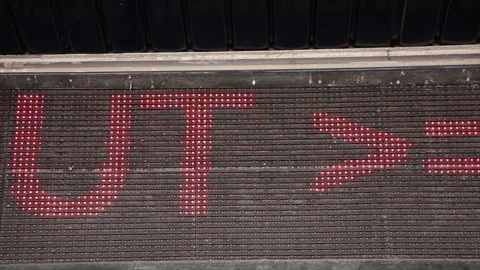 Electronic sign key cut 399 4 dollars price caption writing text moving Stock Footage 248250237