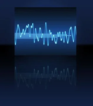 Electronic sine sound wave 스톡 일러스트