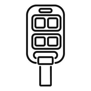 Electronic smart key icon outline vector. Access security Ilustración de archivo