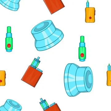 Electronic smoking cigarette pattern 스톡 일러스트