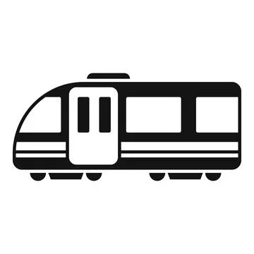 Electronic speed train icon simple vector. Move metro transport Stock Illustration