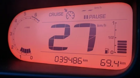 Electronic speedometer car Stock Footage 101673815