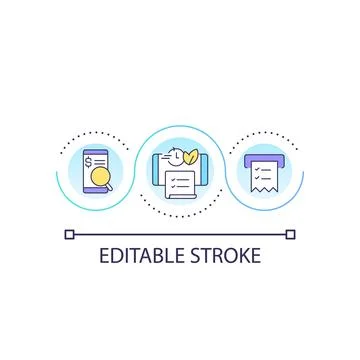 Electronic statement loop concept icon Illustrazione stock