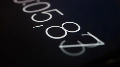 Electronic stopwatch. screen time count. seconds are shown on display. Stock Footage 235610527