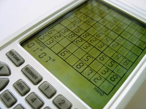 Electronic Sudoku Stock Photos