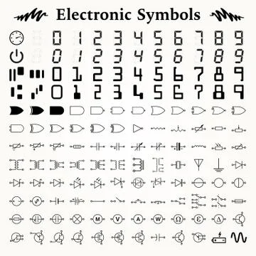 Electronic Symbols Stock Illustration
