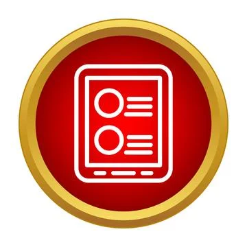 Electronic tablet device displaying digital content icon Stock-Illustration