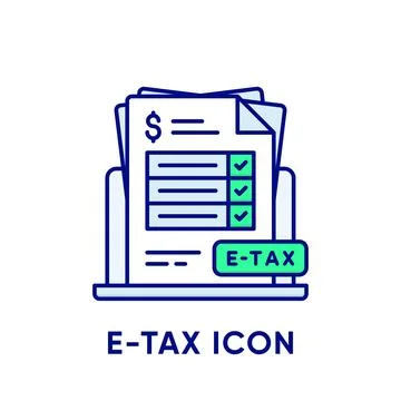 Electronic tax return vector icon Stock Illustration