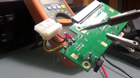 Electronic technician at work Video stock 72897485