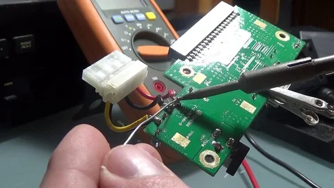 Electronic technician at work Video stock 72897519