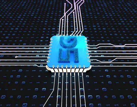 Electronic technology 5G network, circuit board and data transmission Illustrazione stock